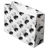 Grand Sac Cadeau Petit ours Ours Silhouette Main (Devant Angle)