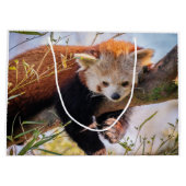 Grand Sac Cadeau Petit panda rouge pâle (Dos)