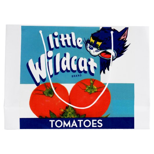 Grand Sac Cadeau Petites tomates Wildcat créer étiquette (Dos)