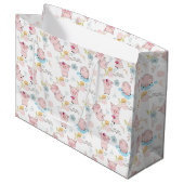 Grand Sac Cadeau Petits cochons mignons (Devant Angle)