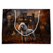 Grand Sac Cadeau Peur Halloween caniche (Devant)