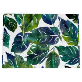 Grand Sac Cadeau Philodendron vert et bleu du feuillage Botanique (Devant)