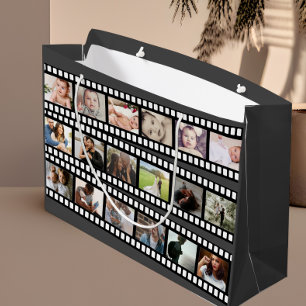 Grand Sac Cadeau Photo Collage bande film personnalisé do-it-yourse