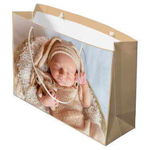 Grand Sac Cadeau Photo de bébé neutre