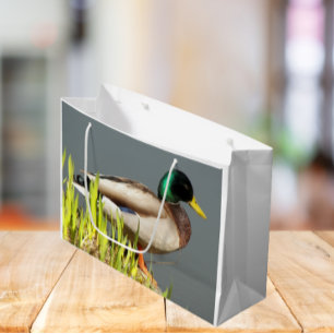 Grand Sac Cadeau Photo de la faune de Mallard Duck