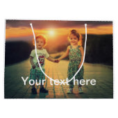 Grand Sac Cadeau Photo et texte faits sur commande (Dos)