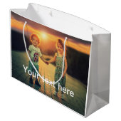 Grand Sac Cadeau Photo et texte faits sur commande (Dos Angle)