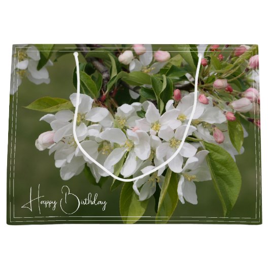 Grand Sac Cadeau Photo Floral Bloom (Devant)