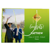 Grand Sac Cadeau Photo jaune vert pâle (Dos)