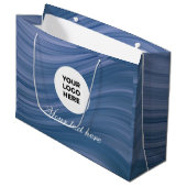 Grand Sac Cadeau Photo Upload | Waterproof Square Label (Devant Angle)