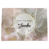 Grand Sac Cadeau Photo White Apple Blossom Anniversaire (Devant)