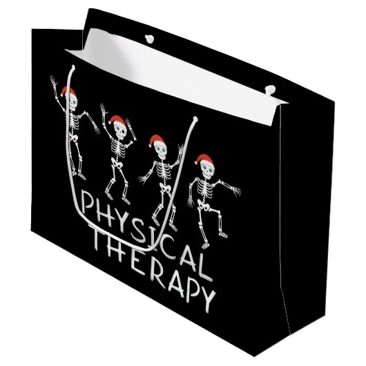 Grand Sac Cadeau Physical Therapist Skeleton Christmas DPT Student (Devant Angle)
