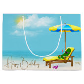 Grand Sac Cadeau Picker D'Anniversaire Dans Une Chaise Avec Cocktai (Devant)