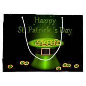 Grand Sac Cadeau Pièces Casquettes de la Saint-Patrick (Dos)