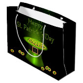 Grand Sac Cadeau Pièces Casquettes de la Saint-Patrick (Dos Angle)