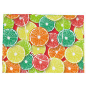 Grand Sac Cadeau Pièces de fruits d'agrumes pop art 2 (Dos)