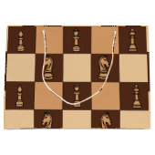 Grand Sac Cadeau Pièces de plateau d'échecs (Devant)