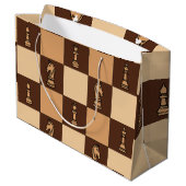 Grand Sac Cadeau Pièces de plateau d'échecs (Dos Angle)