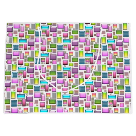 Grand Sac Cadeau Pierres précieuses et mère de perle (Devant)