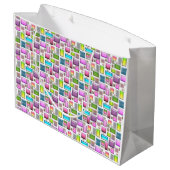 Grand Sac Cadeau Pierres précieuses et mère de perle (Dos Angle)