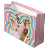Grand Sac Cadeau Piglet magique Unicorn (Devant Angle)