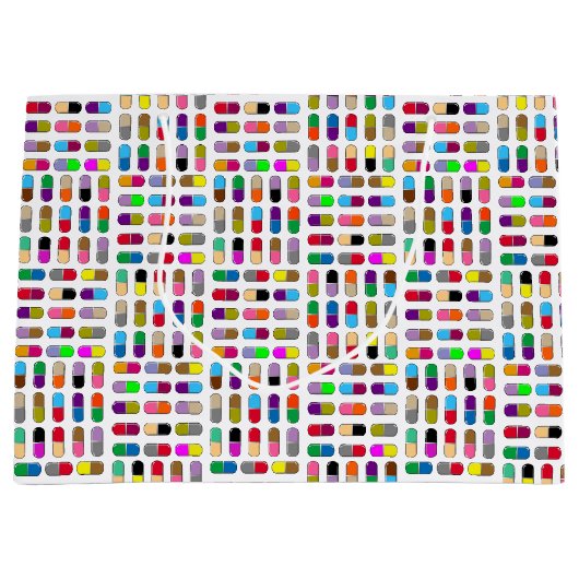 Grand Sac Cadeau Pilules colorées (Devant)