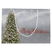 Grand Sac Cadeau Pin de Noël, Joyeux Noël (Dos)