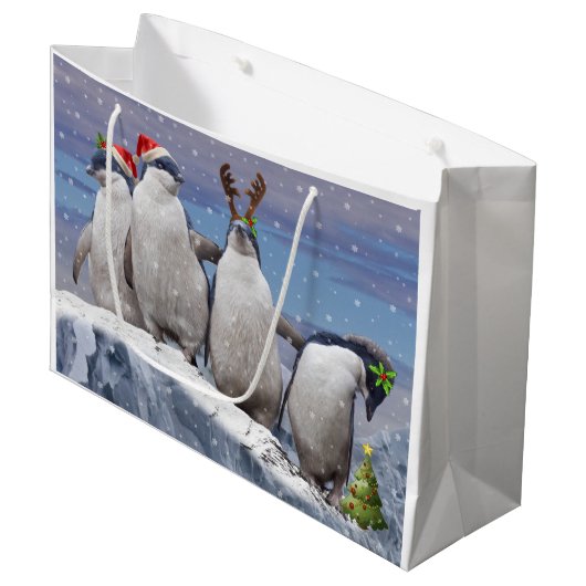 Grand sac cadeau Pingos Party (Devant Angle)