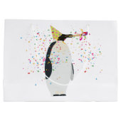 Grand Sac Cadeau Pingouin - Animaux ayant une fête (Dos)