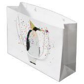 Grand Sac Cadeau Pingouin - Animaux ayant une fête (Dos Angle)