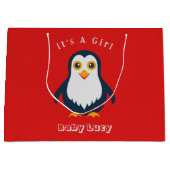 Grand Sac Cadeau Pingouin bébé (Devant)