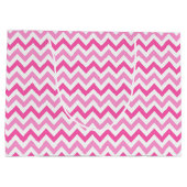 Grand Sac Cadeau Pink Chevron Breast Cancer Awareness Pattern (Dos)