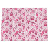 Grand Sac Cadeau Pink Cupcakes Birthday GIft Bag (Devant)