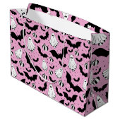 Grand Sac Cadeau Pink ghosts, bats and pumpkins (Dos Angle)