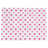 Grand Sac Cadeau Pink Heart Breast Cancer Awareness Pattern (Dos)