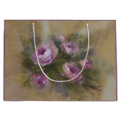 Grand Sac Cadeau Pink / Purple Roses Large (Devant)