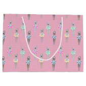 Grand Sac Cadeau Piscine Artistique Moderne Rose (Dos)