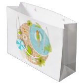 Grand Sac Cadeau Piscine fille en bikini plage d'été (Dos Angle)