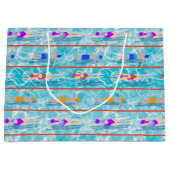 Grand Sac Cadeau Piscine Piscine Motif d'équipe (Devant)