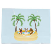 Grand Sac Cadeau Piscine pour chiens d'été (Dos)