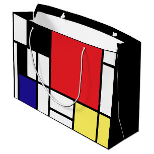 Grand Sac Cadeau PixDezines modrian/abstrait