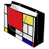 Grand Sac Cadeau PixDezines modrian/abstrait (Devant Angle)