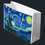 Grand Sac Cadeau PixDezines van gogh étoile nuit/st. remy<br><div class="desc">Le célèbre tableau de Van Gogh, "La nuit étoilée". Peint lors de son séjour à l'asile de Saint Rémy dans les années 1880, van Gogh dépeignait les collines ondulantes et les cyprès qu'il voyait depuis sa fenêtre. numériquement amélioré par PixDezines. Copyright © 2008-2016 PixDezines.com™ et PixDezines™ sur zazzle.com. Tous droits...</div>