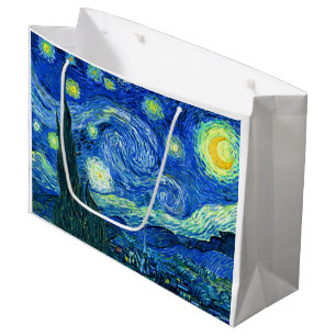 Grand Sac Cadeau PixDezines van gogh nuit étoilée/saint-rémy