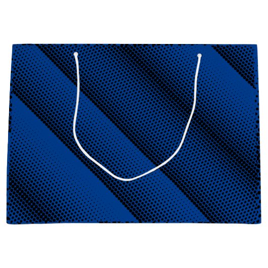 Grand Sac Cadeau Pixel Motif 08.B.w Bleu BG (Devant)