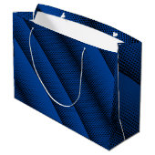 Grand Sac Cadeau Pixel Motif 08.B.w Bleu BG (Dos Angle)