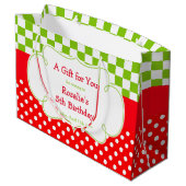 Grand Sac Cadeau Pizza fête anniversaire Merci (Dos Angle)