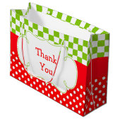 Grand Sac Cadeau Pizza fête anniversaire Merci (Devant Angle)