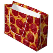 Grand Sac Cadeau pizza pepperonis (Devant Angle)