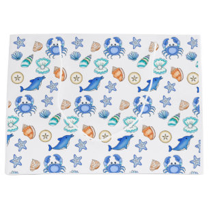 Grand Sac Cadeau Plage à thème Anniversaire ou Baby shower